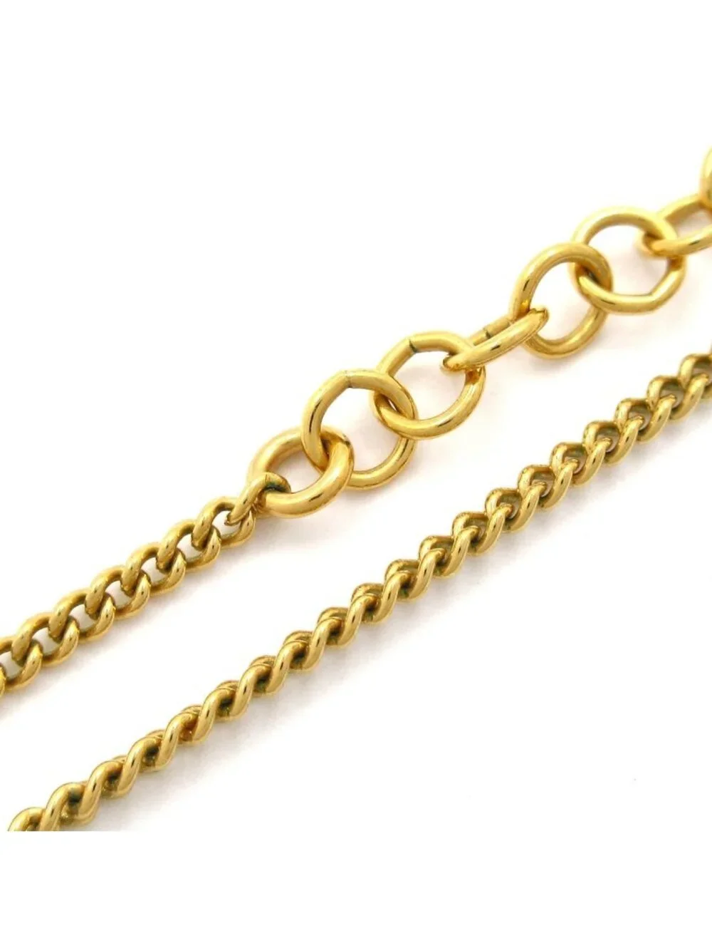 Chanel Necklace CC Logo Gold Clear